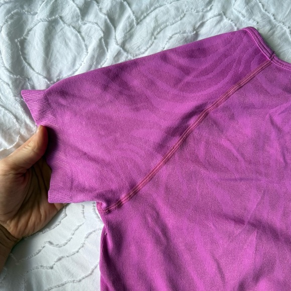 SHEIN Vibrant Magenta Pink Short Sleeve Crop Top Zebra Tiger Print - Picture 5 of 6